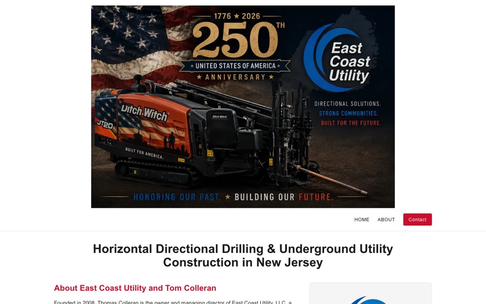 Home page of East Coast Utility