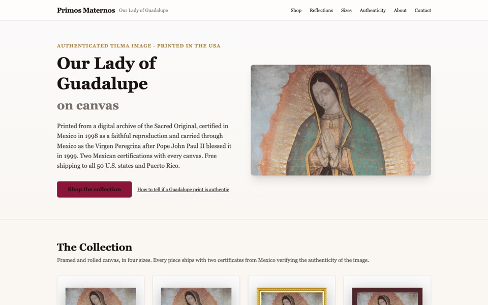 Home page of Primos Maternos